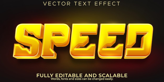 Speed race text effect, editable fast and sport text style