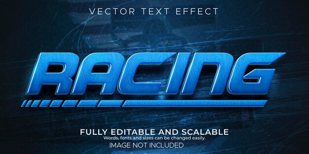 Speed race text effect, editable fast and sport text style.