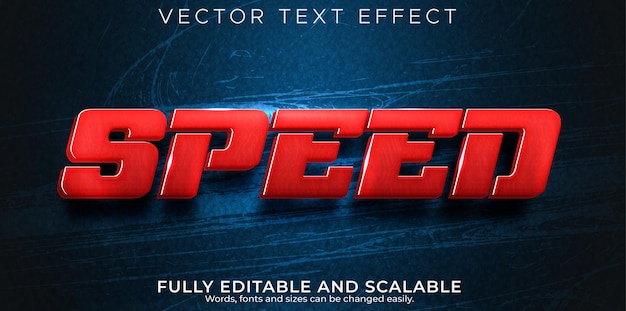 Speed race text effect, editable fast and sport text style