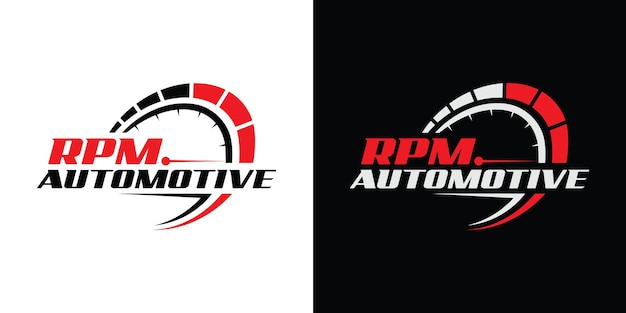 Speed rpm logo design for automotive company