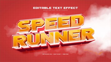 speed runner 3d bold text effect