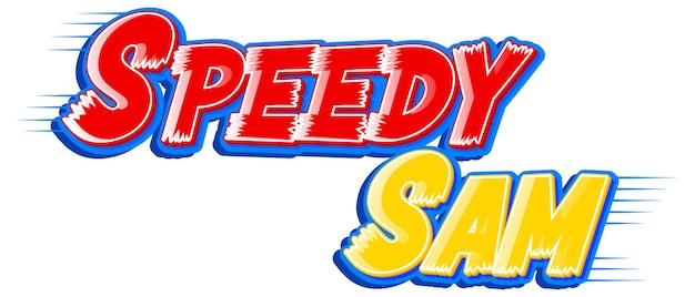 Дизайн текста логотипа Speedy Sam