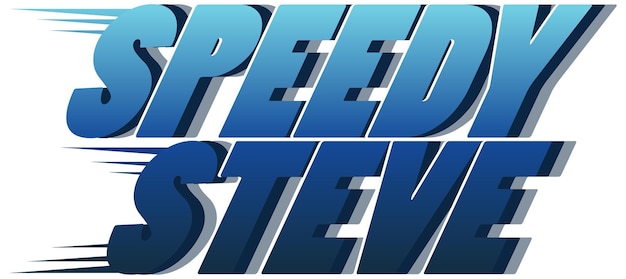 Бесплатное векторное изображение Дизайн текста логотипа speedy steve