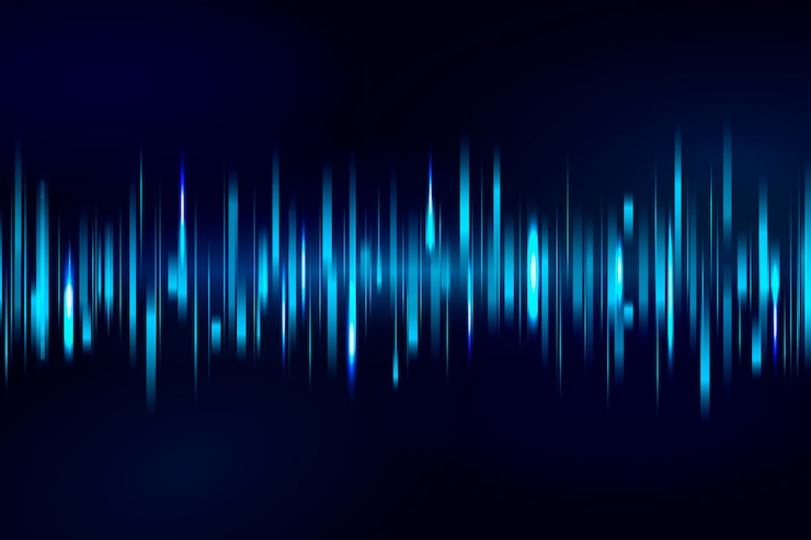 Free Vector speedy streams of light in blue