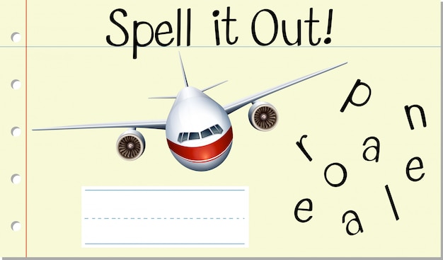 Spell english word aeroplane