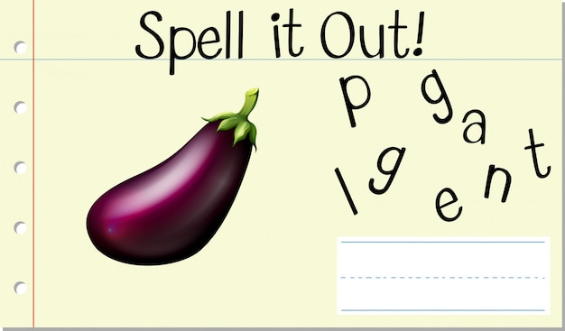 Spell english word eggplant