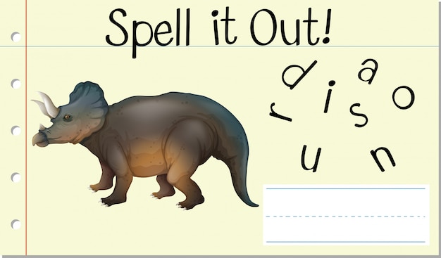 Spell it out dinosaur