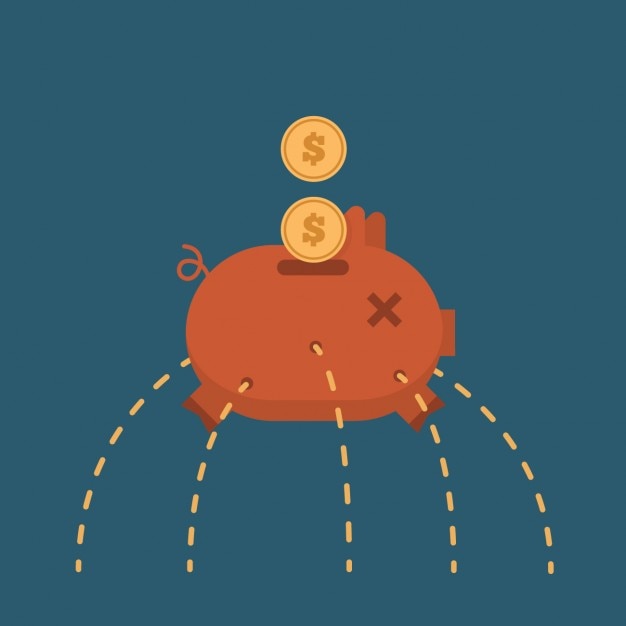 Free vector spending money design