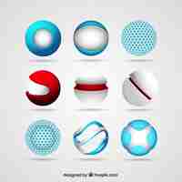 Free vector sphere logos