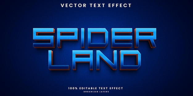 Spider land 3d text effect