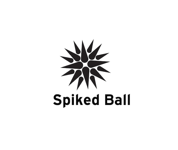 Spiked ball logo vector template