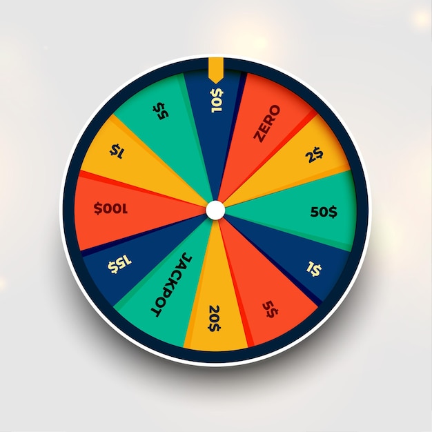 Free vector spin fortune wheel of luck background