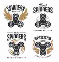 Free vector spinner logo collection