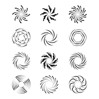 Spinning swirls set