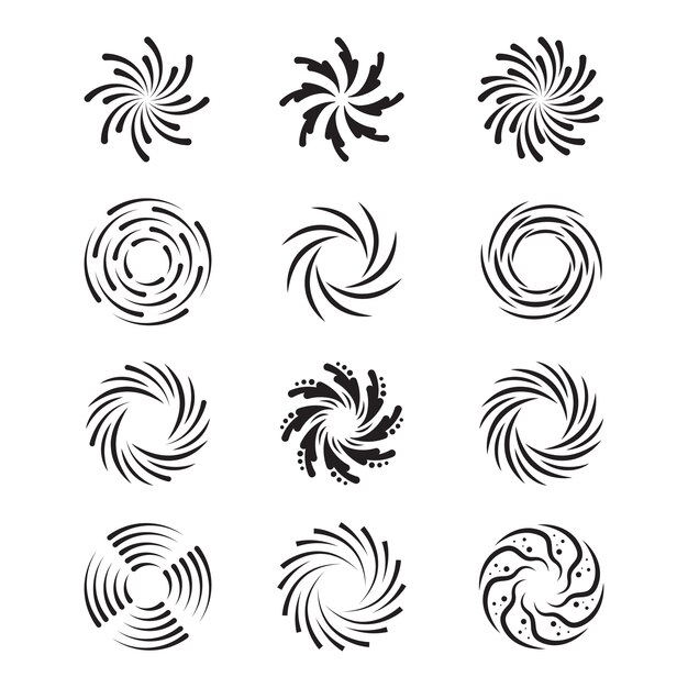 Spinning swirls set