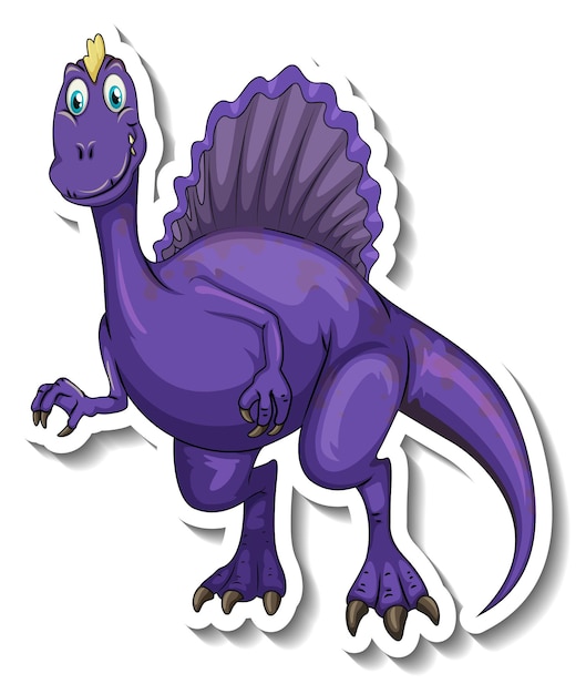 Spinosaurus dinosaur cartoon character sticker