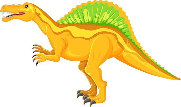 Динозавр спинозавр на белом фоне