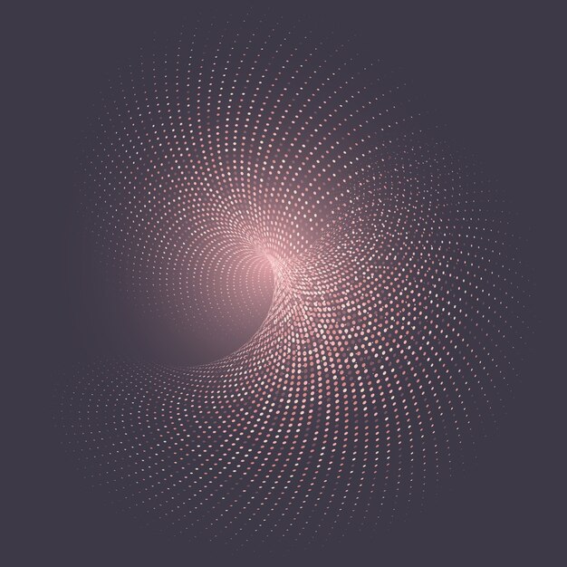 Spiral background with halftone dots