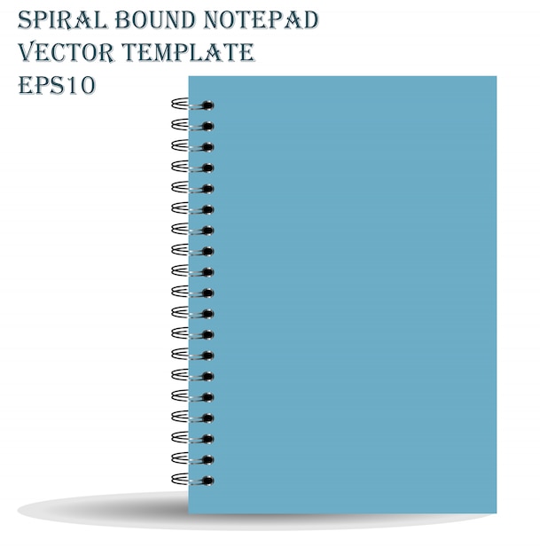 Free vector spiral bound notepad