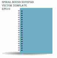 Free vector spiral bound notepad