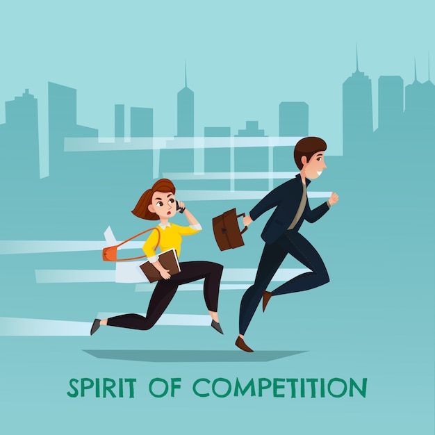 Free vector spirit of competition illustration