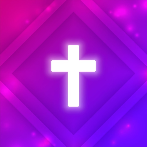 Free vector spiritual holy cross sign background for eternal soul and hope