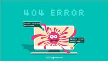 Free vector splash monster 404 error