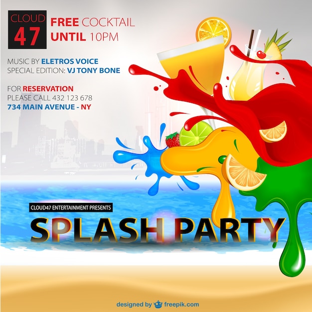 Splash party poster