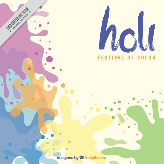 무료 벡터 색상 밝아진 holi 배경