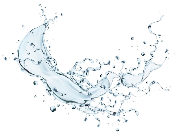 Splashing water design element illustration