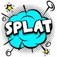 Free vector splat comic bright template with speech bubbles on colorful frames