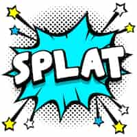 Vettore gratuito splat pop art fumetti fumetti effetti sonori libro