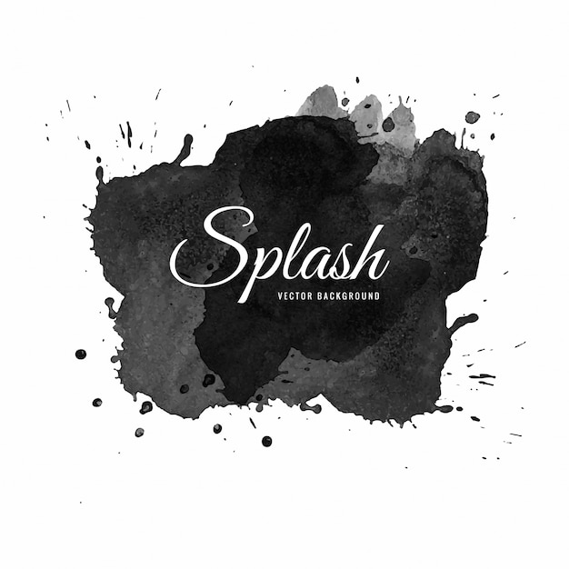 Free vector splatter black watercolor background