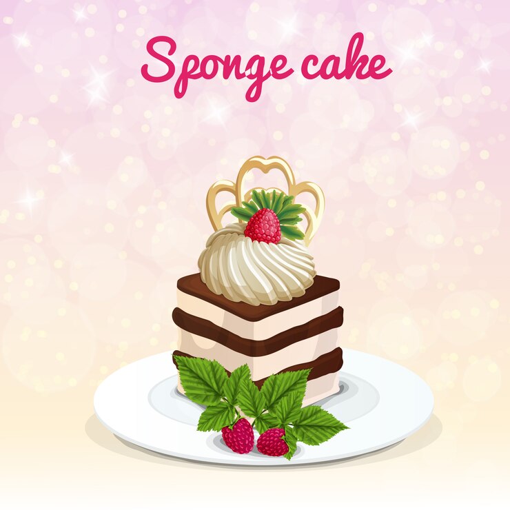 मुफ़्त वेक्टर sponge cake illustration