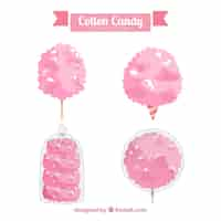 Free vector spongy cotton candy