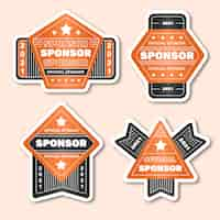 Free vector sponsor stickers template