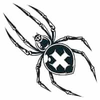 Free vector spooky cross spider