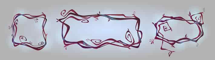 Бесплатное векторное изображение Страшные сухие лианы с блестящими лозями.