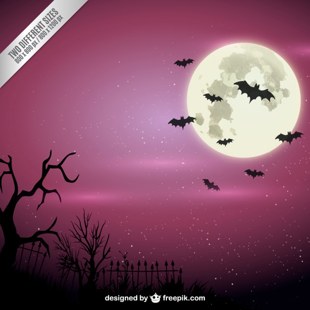 Vettore gratuito spooky halloween sfondo