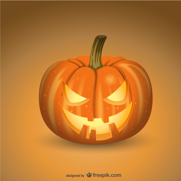 Vettore gratuito spooky zucca di halloween