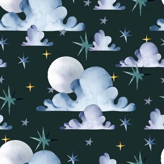 水彩夜空の背景 無料のベクター 水彩夜空の背景 無料のベクター
