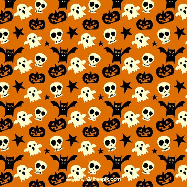 Free vector spooky pattern for halloween