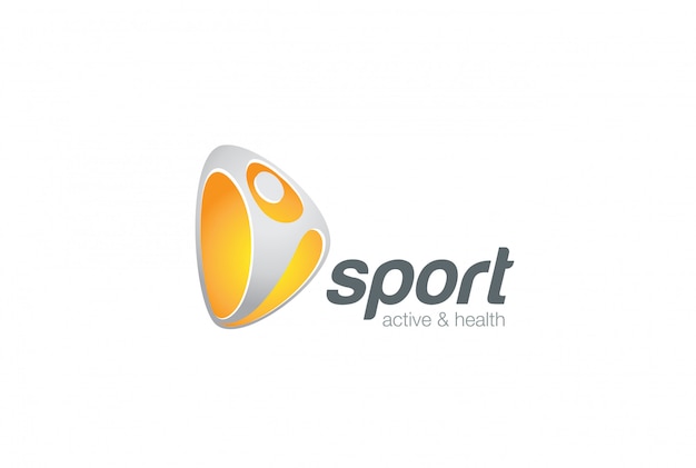 Спортивный активный шаблон логотипа