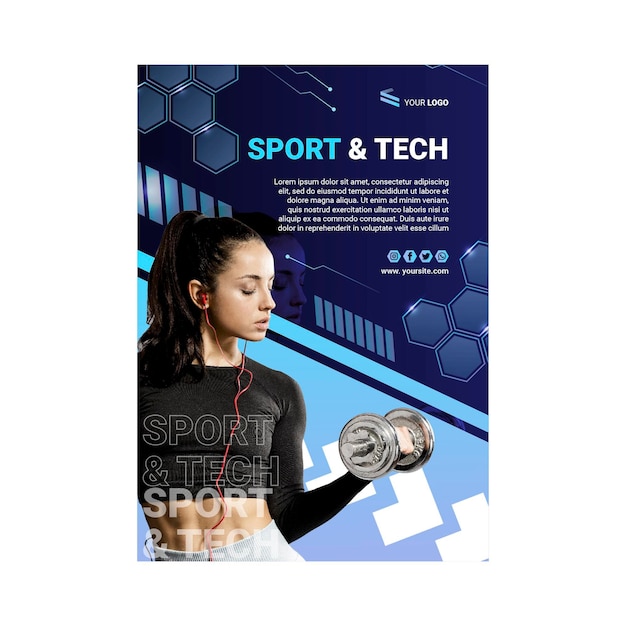 Спорт и технический плакат