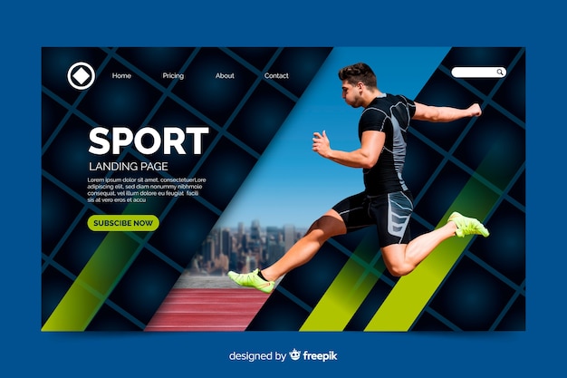 Sport atletism landing page