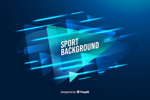 Free Vector sport background with abstract shapes