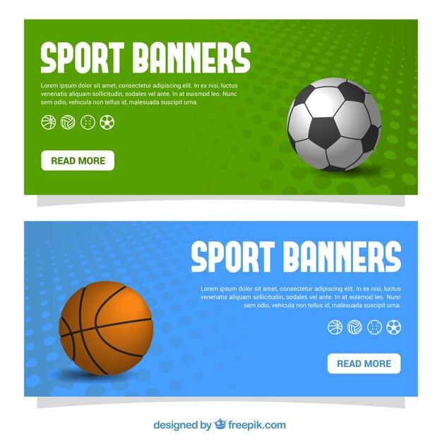 Sport banners set 