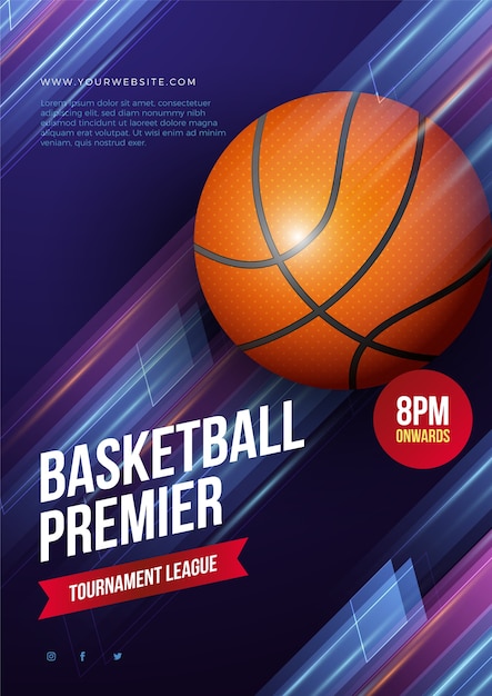 Free vector sport brochure concept