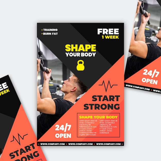 Sport brochure gym concept