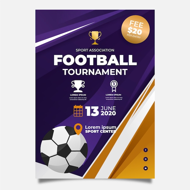 Free vector sport brochure